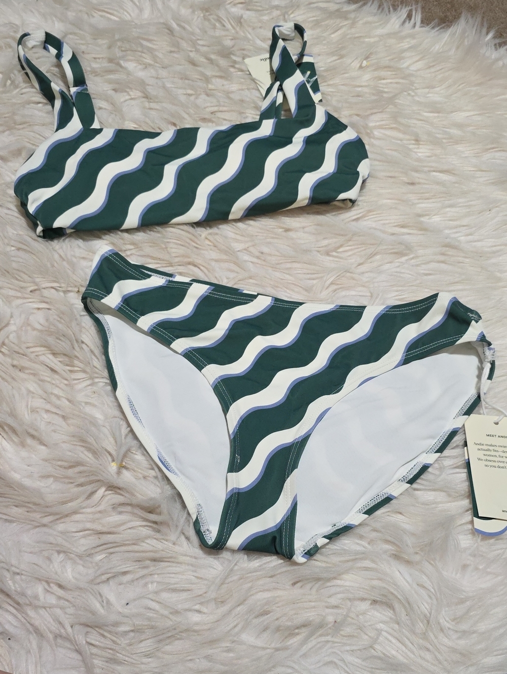 NWT Andie 2 Piece Alegre Retro Wave Bikini Set- XS